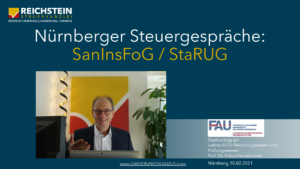 Nürnberger Steuergespäche: StaRUG, SanInsRoG